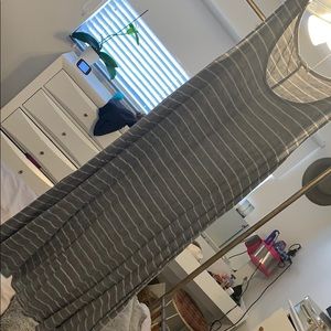 Cotton grey and white stripes